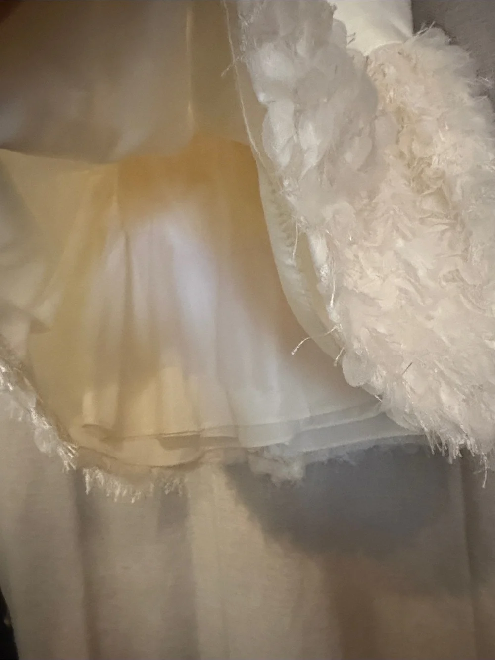 Ivory Ruffle Tulle Bow Toddler Dress